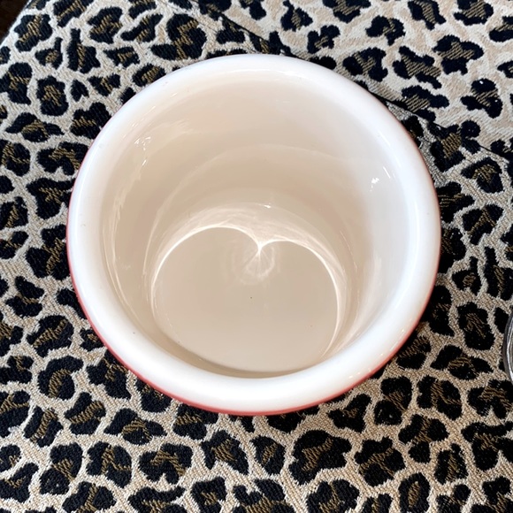 MADE IN ITALY 🇮🇹 CERAMICHE ALFA Glossy Red TEA Jar w/Cork Lid - Picture 7 of 9